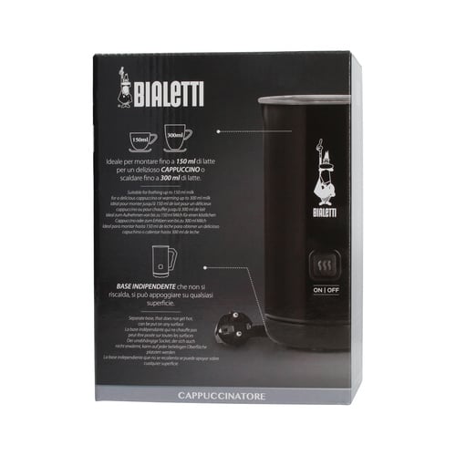 BIALETTI Bianco Milk Frother MKF02 0,3 l černý nerezový, elektrický