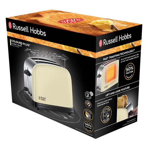 RUSSELL HOBBS Colours Plus Classic Cream 1670W krémový nerezový