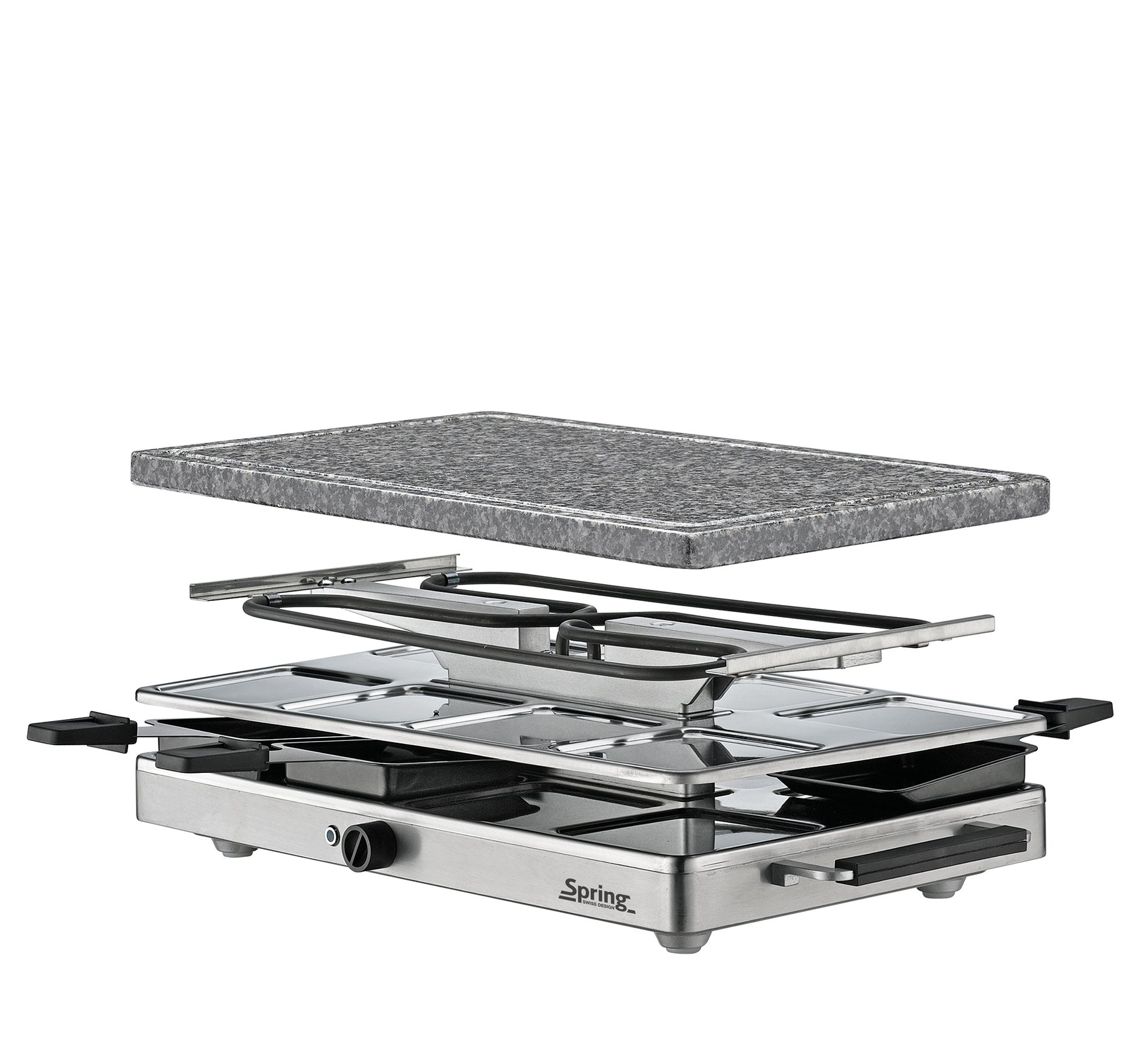 SPRING Raclette Classic 1200 W - elektrický stolní gril s granitovým ...