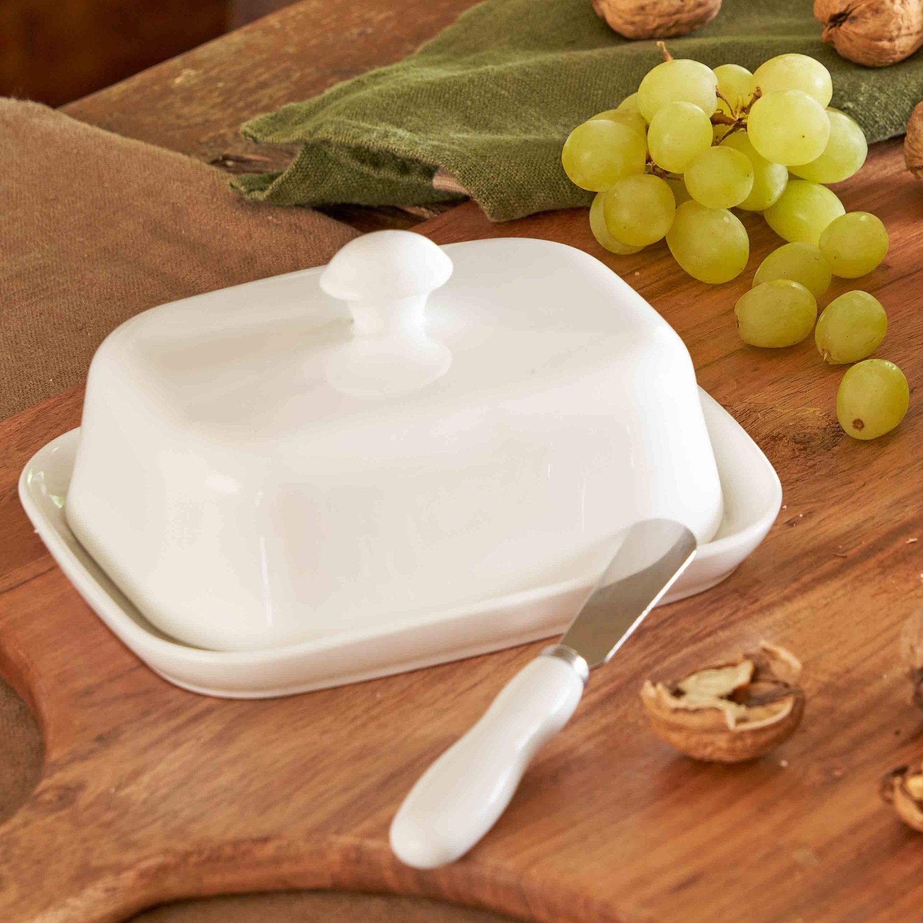 La porcellana bianca Pienza, spalmaburro 13 cm - Ferramenta Vanoli Shop Online